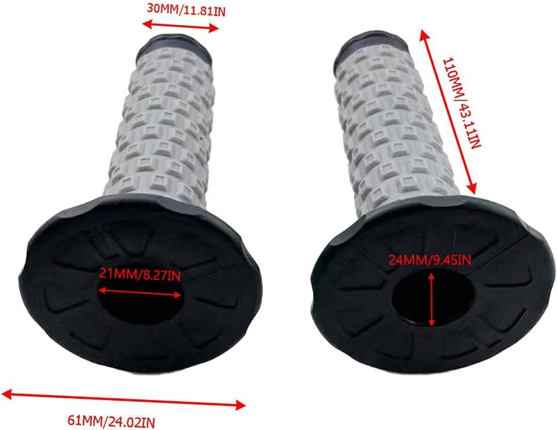 HJSIUTV Universal 7/8 Inch Motorcycle Hand Grips Cover Protectors Dirt Bike Throttle Bar Grip Compatible with Kawasaki KX60 KX125 KX250F Suzuki DRZ125L DR650 YZ250F WR250R TTR110 CR80R CRF150R - Image 2